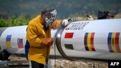 Coridorul Vertical de Gaz, la un punct de joncțiune din Bulgaria - rețeaua ce unește terminalele de gaze din Grecia și Turcia cu rețelele din UE, R. Moldova și Ucraina, 29 mai 2025. Prin acest coridor, Kievul a primit recent primele cantităti de gaze din Azerbaidjan.