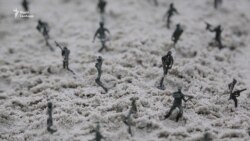 Про 1000 днів окупації Криму у Львові нагадали «зеленими чоловічками» (відео)