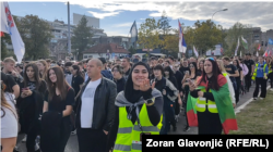 Studentska kolona na putu ka Novom Sadu, Beograd, Srbija, 30. oktobar 2025.