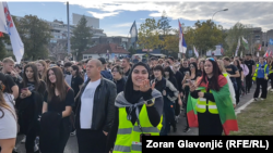 Студенти на пат кон Нови Сад, Белград, Србија, 30 октомври 2025 година