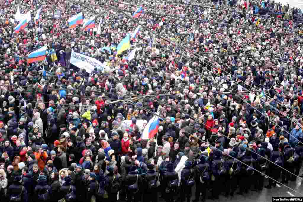 Жалобна хода пам’яті вбитого опозиційного політика Бориса Нємцова. Москва, 1 березня 2015 року