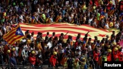 Митинг за референдум в Каталонии (Барселона, 28 сентября 2017 г.)
