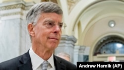 Тимчасово повірений США в Україні Вільям Тейлор після надання свідчень у Палаті представників Конгресу, 22 жовтня 2019 року