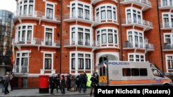 Будівля посольства Еквадору в Лондоні, в якій Ассанж провів сім років