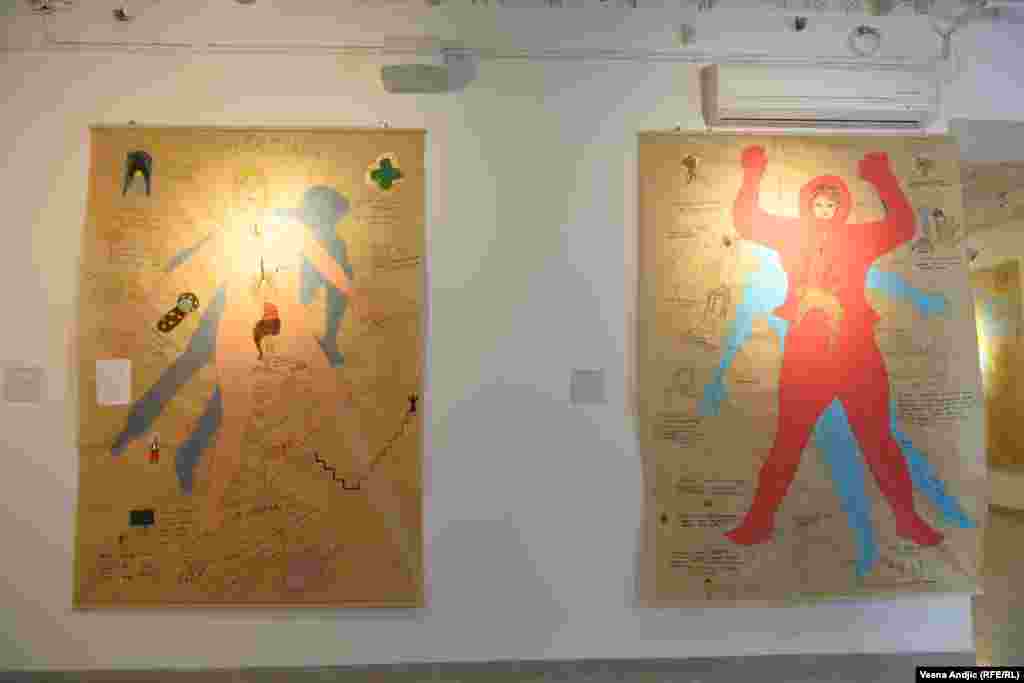 Na izložbi je prikazano 12 mapa u obliku ljudskih tela, koje su nastale na radionici održanoj u maju mesecu, a na kojima je učestvovalo 12 žena žrtava seksualnog nasilja u ratu. One su metodom "body mapping" u okviru art terapije, suočavanja sa traumom kroz umetnost, na mapama ispisale svaka svoju životnu priču i pouke koje su iz njih izvukle.  