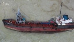 Місце аварії танкера в Одесі – відео з дрона