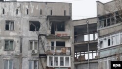 Зруйновані внаслідок обстрілу будинки. Маріуполь, 24 січня 2015 року