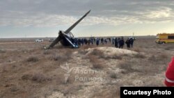 Хвостова частина азербайджанського літака після падіння, Актау, Казахстан, 25 грудня 2024 року