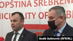 Mladen Grujičić, načelnik Srebrenice (lijevo) i Radovan Višković premijer RS (desno)