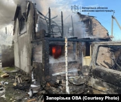 Наслідки російських атак по селах Запорізької області , січень 2025 року