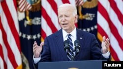 Президент США Джо Байден виступає з промовою щодо результатів виборів 2024 року і майбутньої передачі влади в Білому домі, Вашингтон, США, 7 листопада 2024 року