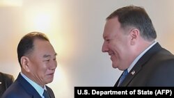 Ким Ён Чхоль и Майкл Помпео встретились в Нью-Йорке, 30 мая 2018 года