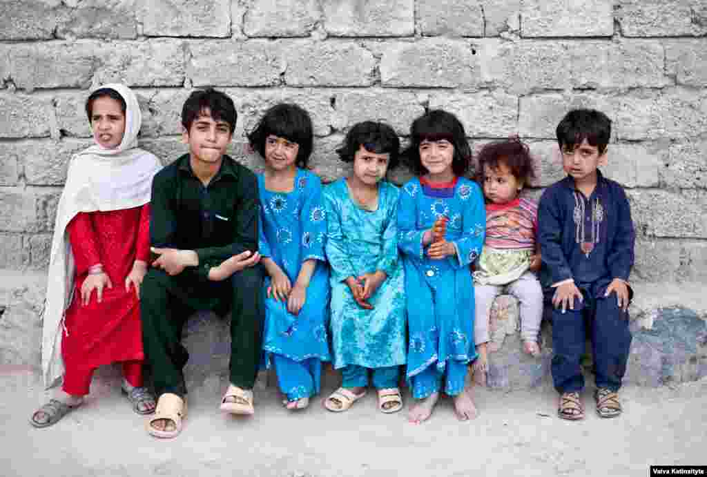 Returnees have little access to shelter, water, or medicine. These children, all born to Afghan families in Pakistan, can't go to school in Kabul because they do not have Afghan identity cards.  