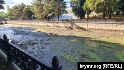 Річка Салгир у районі бібліотеки ім. Франка в Сімферополі. 19 липня 2025 року