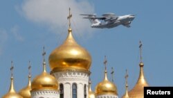 Літак А-50 під час військового параду у Москві, 24 червня 2020 року