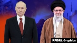 Президент России Владимир Путин и верховный лидер Ирана Али Хаменеи. Коллаж