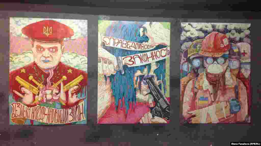 Картины с выставки в клубе "Бактерия"