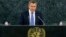 Андрей Дещица на трибуне ООН