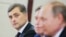 Помощник президента России Владислав Сурков во время встречи президента Франции Франсуа Олланда и президента России Владимира Путина (2016)