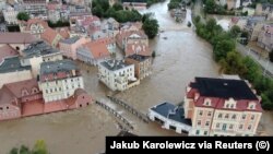 Затоплене місто Клодзко, Нижня Сілезія, Польща, 15 вересня 2024 року