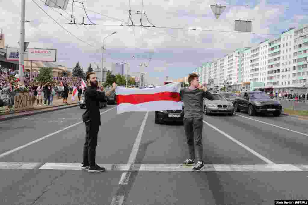 Біля станції метро «Пушкінська» в Мінську