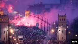 "Марш независимости" в Варшаве 11 ноября 2014 года