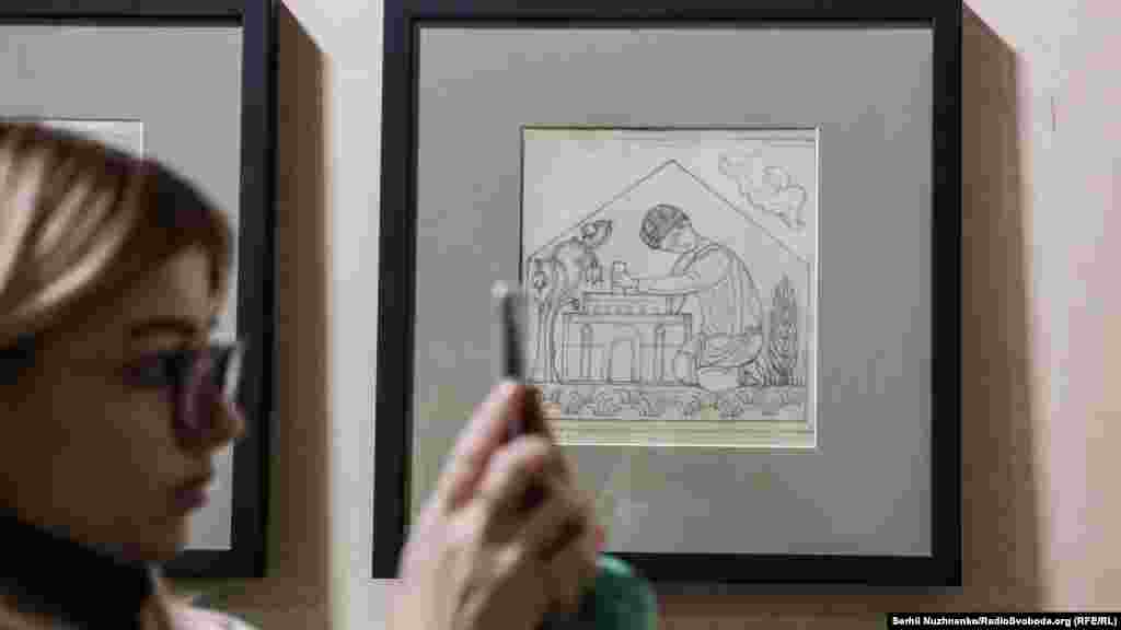 Ескіз до фрески «Зодчий Всесвіту» авторства Миколи Касперовича