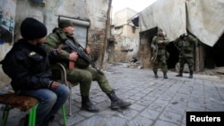 Российские военнослужащие в Алеппо, 31 января 2017 г.