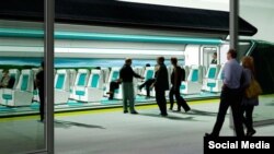Ппроект вакуумного потяга Hyperloop у США.
