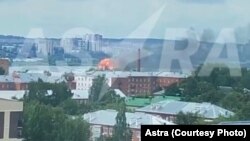 Кадри з повідомлення в соцмережах про атаку на Іжевськ, 1 липня 2025 року