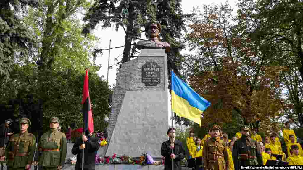 У столиці України відкрили пам’ятник полковнику армії УНР Петру Болбочану (1883–1919). Київ, 4 жовтня 2020 року. БІЛЬШЕ ПРО ЦЕ