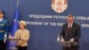 Belgrade, Serbia-- The European Commission President Ursula von der Leyen with Serbian President Aleksandar Vucic, October 15 2025