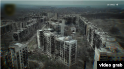 Вид на Торецьк з дрона 28-ї ОМБр ЗСУ, кінець квітня 2025 року