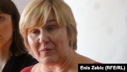 Ukidanje ljudskih prava ženama potaknuto je od Katoličke crkve i od ljudi iz “U ime obitelji” (na fotografiji Željka Markić iz UIO)