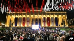 Протест опозиції проти законопроєкту про іноземний вплив у Тбілісі, Грузія, у вівторок, 28 травня 2024 року