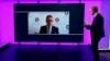 Former NATO chief Anders Fogh Rasmussen speaks to RFE/RL's Ray Furlong via video link. 