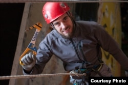 Никита Попов. Первый чемпионат Львовской области по ледолазанию. Источник: пресс-служба ледолазного клуба «Айсберг»