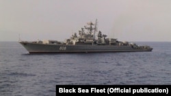 Сторожовий корабель російського флоту провів навчання у Чорному морі