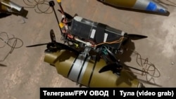 Російський FPV-дрон «Овод» у бойовому спорядженні