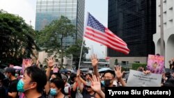 Демонстранти закликають США схвалити акт на підтримку прав і свобод у Гонконгу, Гонконг, Китай, 8 вересня 2019 року