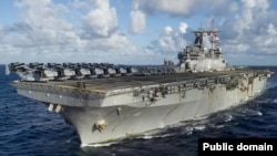 За словами Трампа, іранський безпілотник збили з корабля Військово-морських сил США Boxer (на фото)