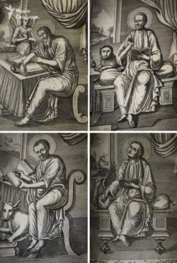 Євангелісти Матвій, Марко, Лука та Іван. Авторські гравюри друкаря Абдалли Захера для Євангелій початку XVIII століття