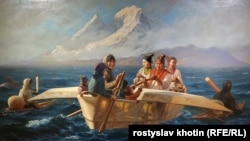 На картині в Музеї мистецтв Гренландії видно, що жінки відігравали в гренландських родинах важливу роль, допомагаючи чоловікам у полюванні і риболовлі