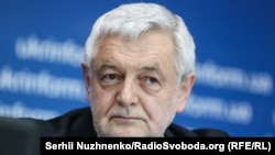 Посол Польщі Ян Пєкло під час прес-конференції. Київ, 17 квітня 2018 року