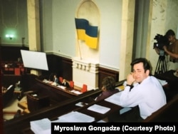 Георгій Ґонґадзе в ложі преси Верховної Ради України