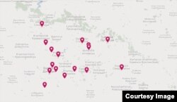 Населені пункти, в яких зафіксовано випадки гендерно обумовленого насильства