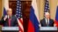 Дональд Трамп (л) и Владимир Путин в Хельсинки, 16 июля 2018 года