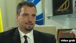 Айварас Абромавичус під час інтерв’ю телевізійній програмі «Настоящее время»