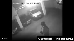 Кадр із відеозапису в гаражі під офісом Ґебрева, на ньому зображений імовірний учасник замаху