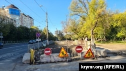 Ремонт теплотрассы на ул.Киевской в Симферополе. 22 октября 2024 года